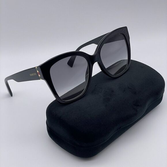 BRAND NEW GUCCI GG0459S 001 Black/Gold/Grey Women Sunglasses - Picture 13 of 13